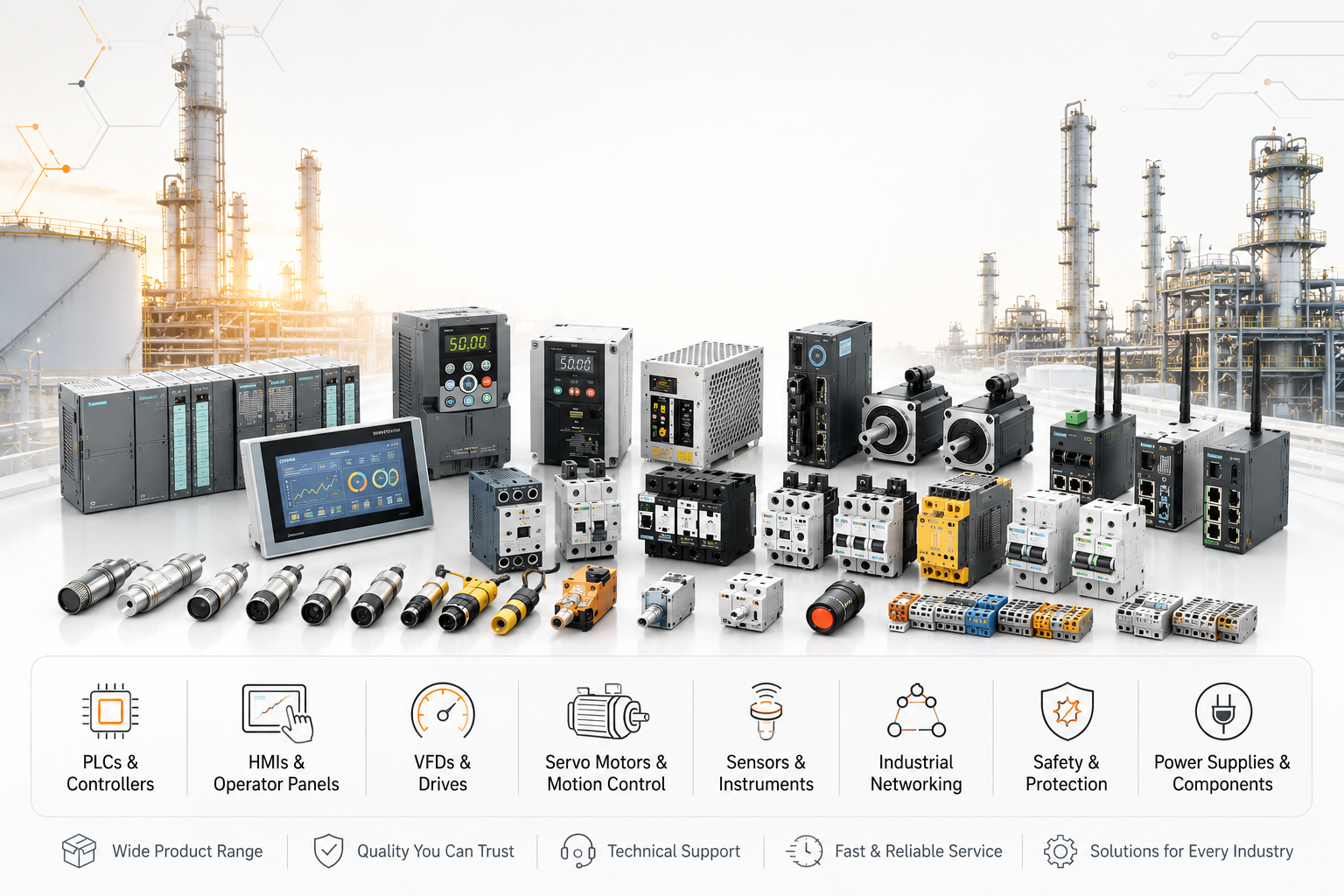 Siemens, Omron, Allen-Bradley, Mitsubishi, USR IOT, Moxa